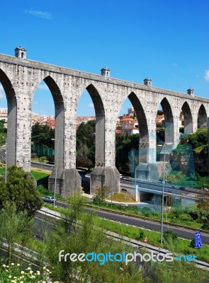 Aqueduct Of The Free Waters Stock Photo