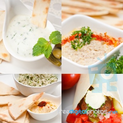 Arab Middle East Food Collection Stock Photo