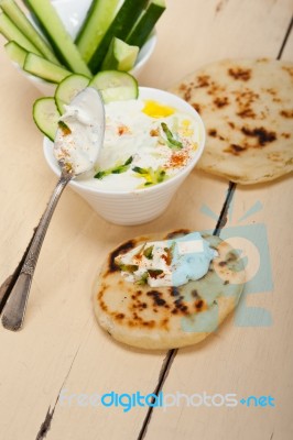 Arab Middle East Goat Yogurt And Cucumber Salad Stock Photo