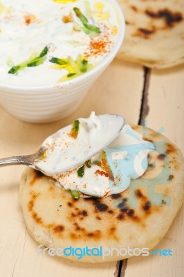 Arab Middle East Goat Yogurt And Cucumber Salad Stock Photo