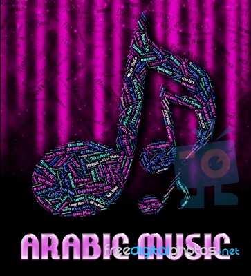 Arabic Music Means Sound Track And Arabian Stock Image