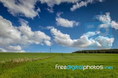 Arable Landscape Near Drumderfit Stock Photo