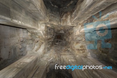 Arch Vault Of Angkor Wat Temple's Tower Stock Photo