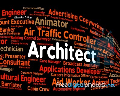 Architect Job Indicates Building Consultant And Architects Stock Image