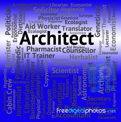 Architect Job Showing Building Consultant And Jobs Stock Image