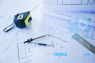 Architect Project Stock Photo