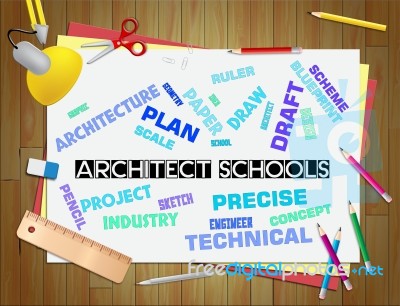 Architect Schools Shows Architecture Jobs And Education Stock Image