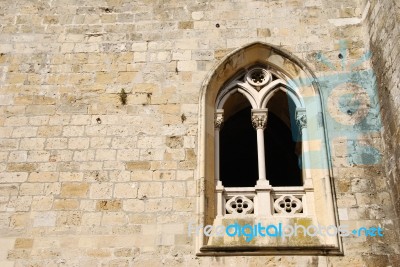 Architectural Detail Of A Ancient Church Window Stock Photo