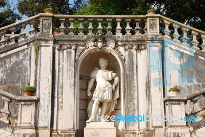 Architecture Detail In Ajuda Garden In Lisbon, Portugal Stock Photo