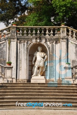 Architecture Detail In Ajuda Garden In Lisbon, Portugal Stock Photo