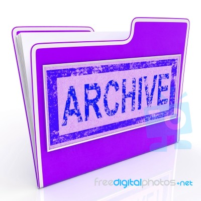 Archive File Indicates Organized Folders And Document Stock Image