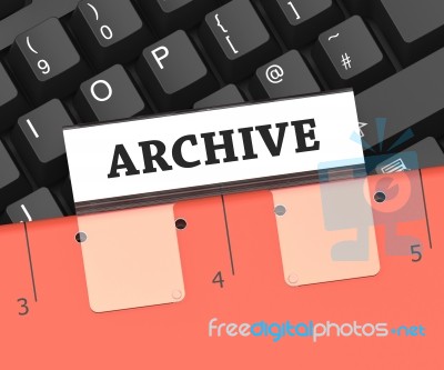 Archive File Shows Data Storage 3d Rendering Stock Image