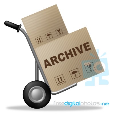 Archive Package Represents Packaging Archiving And Cataloguing Stock Image