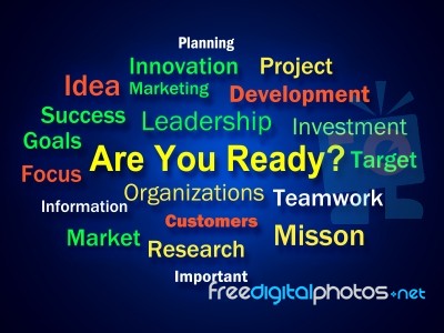 Are You Ready Brainstorm Shows Prepared For Business Stock Image