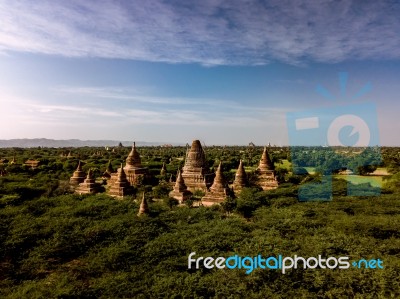 Areal View Of Religious Temples Stock Photo