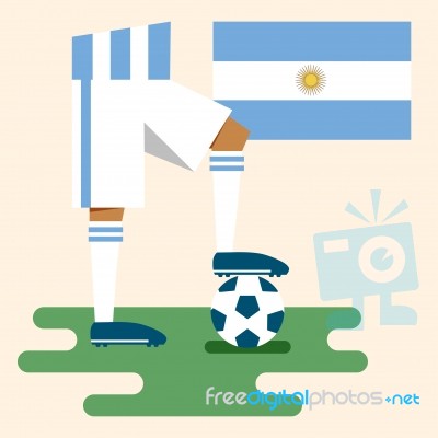 Argentina National Soccer Kits Stock Image