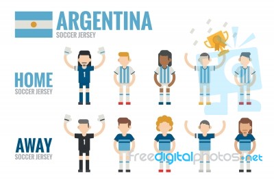 Argentina Soccer Team Stock Image