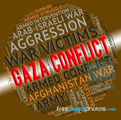 Armed Conflict Represents Gaza Governorate And Bloodshed Stock Image