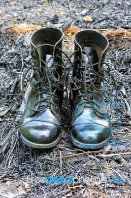 Army Boots Stock Photo