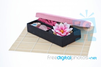 Aroma Candle Box Set Stock Photo