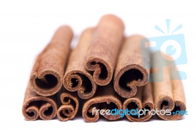 Aromatic Cinnamon Sticks Stock Photo