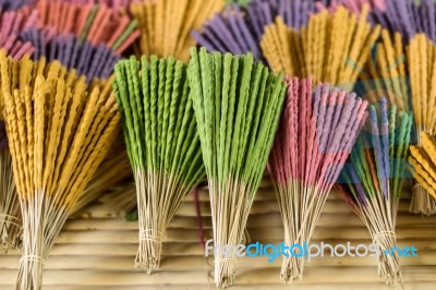 Aromatic Incense Sticks Drying On The Sun Stock Photo