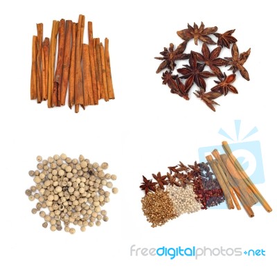 Aromatic Spice Collection Stock Photo