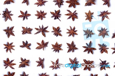 Aromatic Star Anise Pods Stock Photo