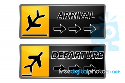 Arrival And Departure Stock Image