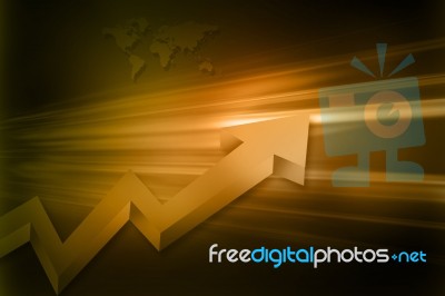 Arrow Graph Stock Image