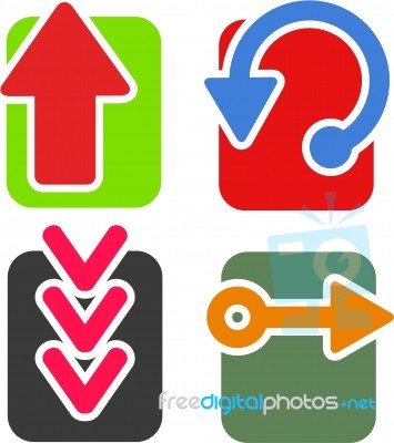 Arrow Icons Stock Image