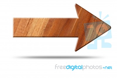 Arrow Sign Of Wood Stock Image