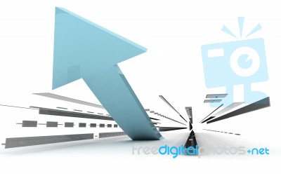 Arrows 3D Stock Image