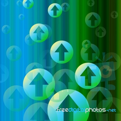 Arrows Background Means Stream Of Bubbles Upwards
 Stock Image