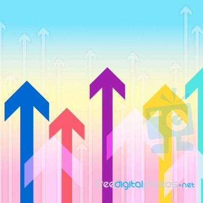 Arrows Background Means Upwards Direction Or Increase
 Stock Image