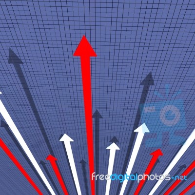 Arrows Graph Means Financial Report And Analysis Stock Image