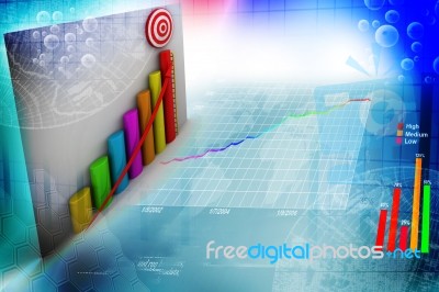 Arrows Pointing Target Illustration Design Stock Image