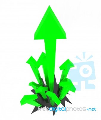 Arrows Up Represents Gain Rising And Smash Stock Image