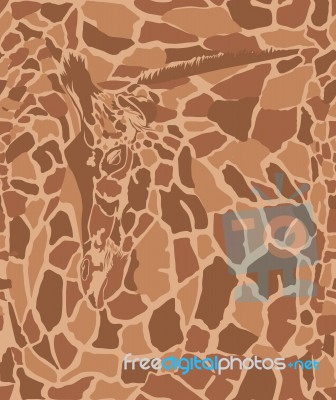 Art Background With Giraffe Stock Image