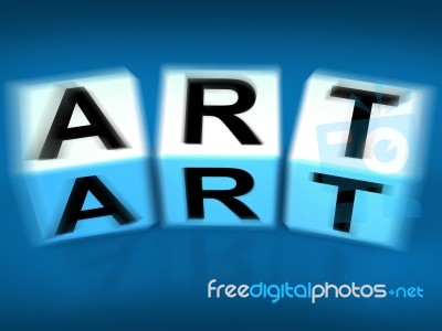 Art Blocks Displays Painting Artwork Drawing And Graphics Stock Image