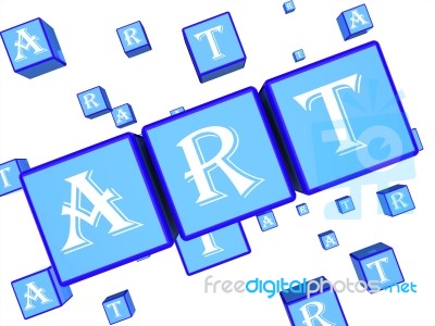 Art Dice Shows Creative Design 3d Rendering Stock Image