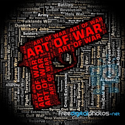 Art Of War Represents Business Strategy And Battles Stock Image