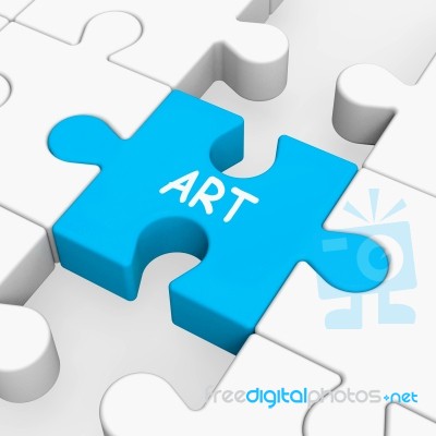 Art Puzzle Shows Arts Artistic Artist And Artwork
 Stock Image