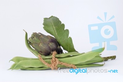 Artichokes And Beans Stock Photo