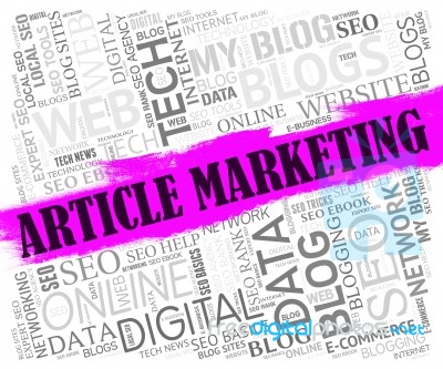 Article Marketing Shows Web Site And Commerce Stock Image