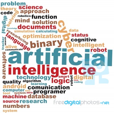 Artificial Intelligence Word Cloud Illustration Stock Image