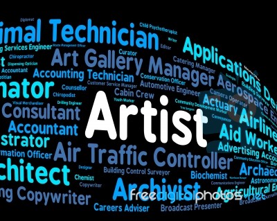 Artist Job Shows Hire Painter And Artwork Stock Image