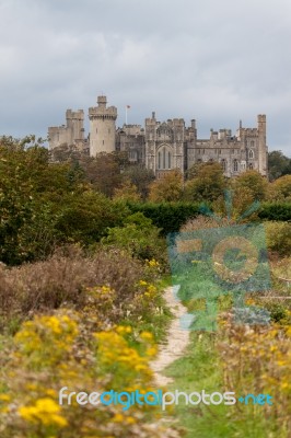 Arundel, West Sussex/uk - September 25 : View Up To Arundel Cast… Stock Photo