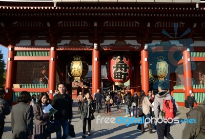 Asakusa, Japan- Nov 21, 2013: Sensoji Temple Is Very Popular Tem… Stock Photo