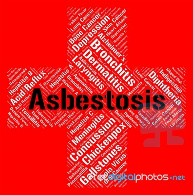 Asbestosis Word Means Ill Health And Afflictions Stock Image